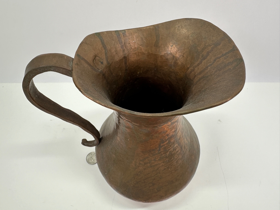 Stunning Vintage Hand Crafted Copper Pitcher Ewer [Photo 2]