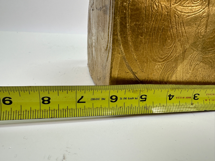 Unusual Gold Painted Mouth Ceramic Art Pottery - See Photos For Several Chips 6W X 6D X 7H [Photo 8]