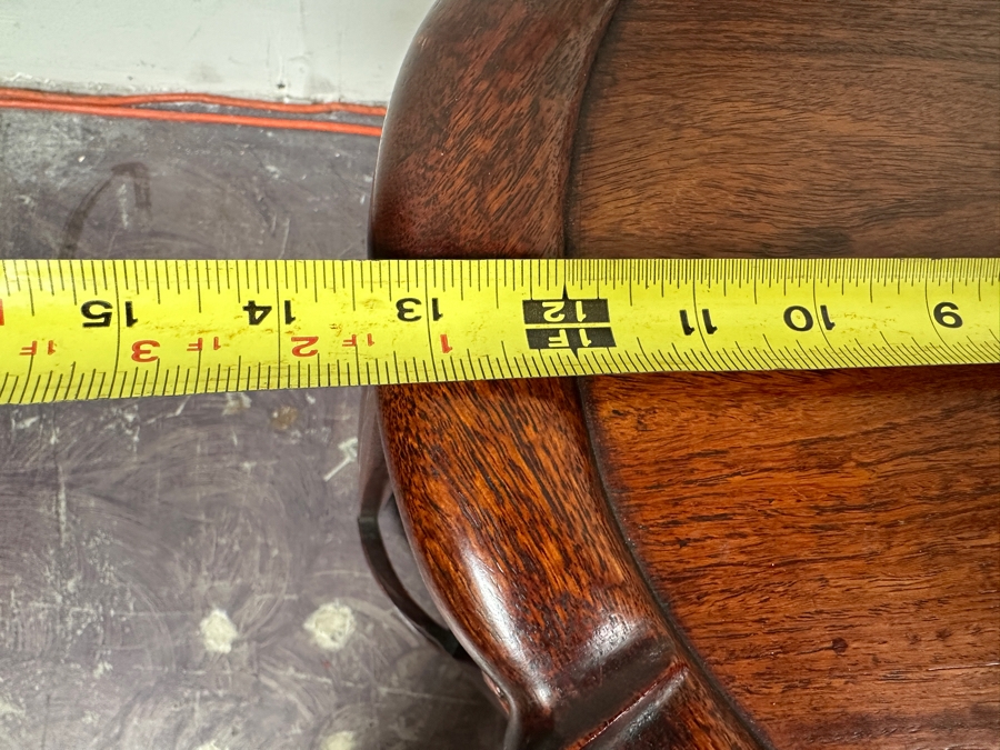 Vintage Chinese Rosewood Stand Side Table 13.5W X 24H [Photo 7]