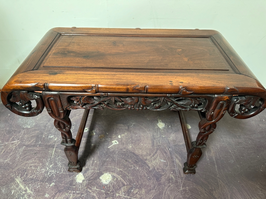 Antique Chinese Carved Hardwood Kang Miniature Altar Table 29W X 16D X 18H [Photo 8]