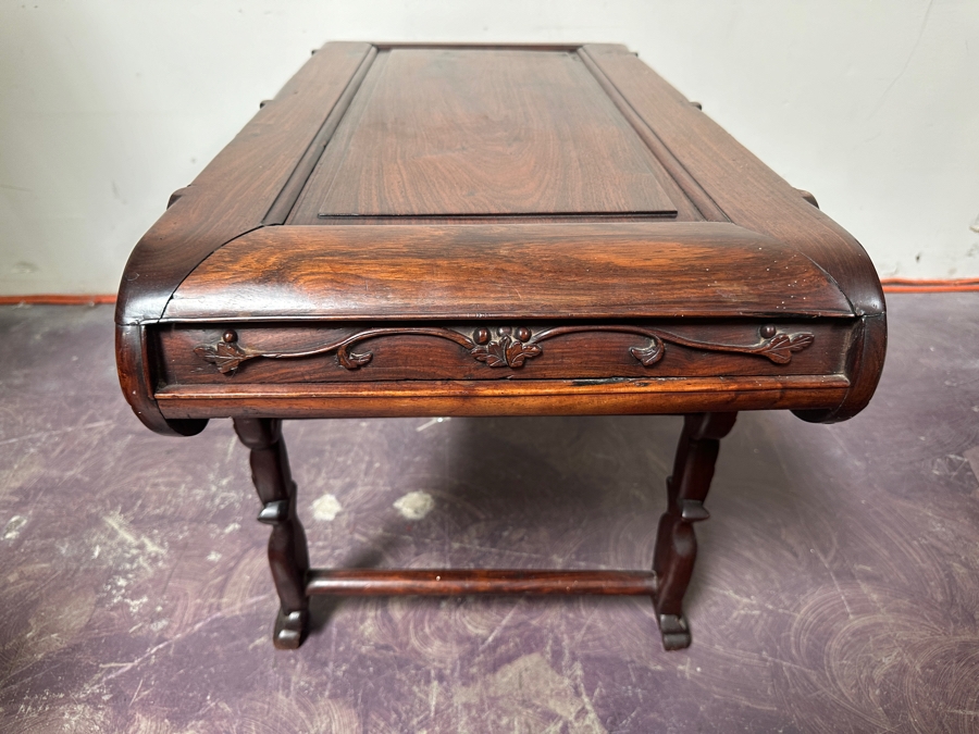 Antique Chinese Carved Hardwood Kang Miniature Altar Table 29W X 16D X 18H [Photo 5]