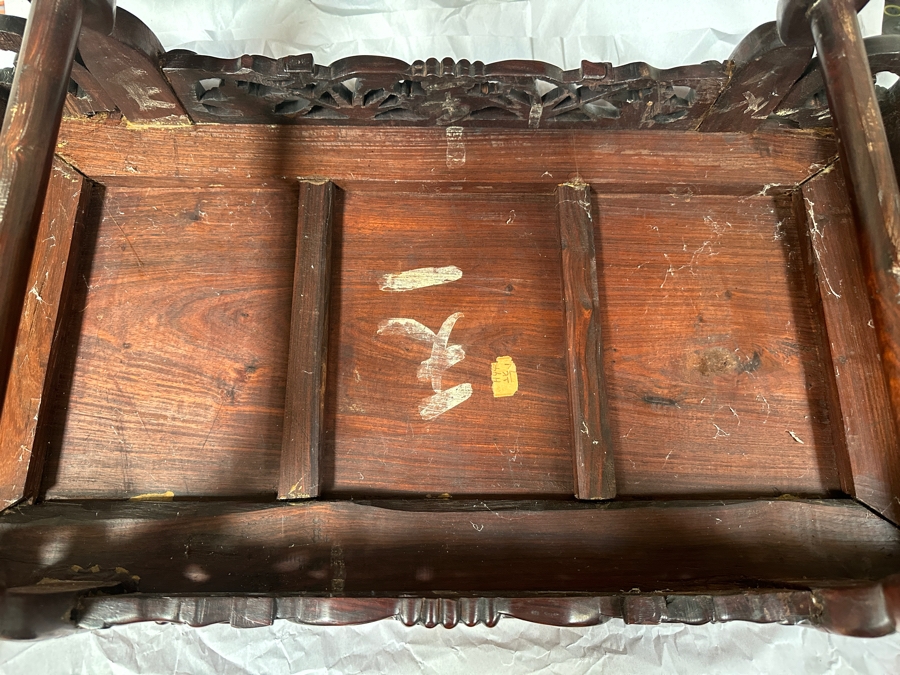 Antique Chinese Carved Hardwood Kang Miniature Altar Table 29W X 16D X 18H [Photo 9]