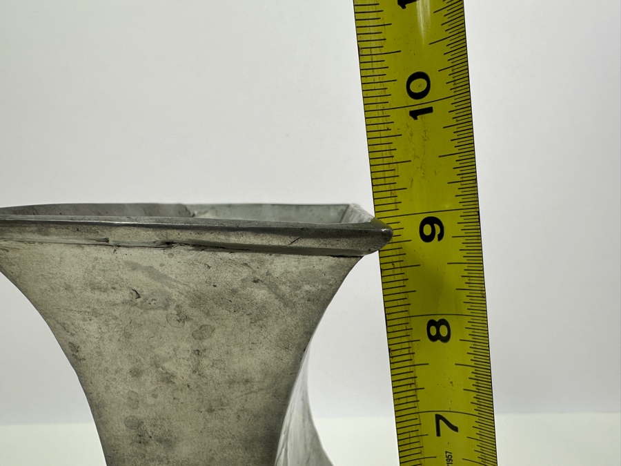 Vintage Hallmarked Fecit VCM Portugal Pewter Vase 7.5W X 5.25D X 9H [Photo 12]