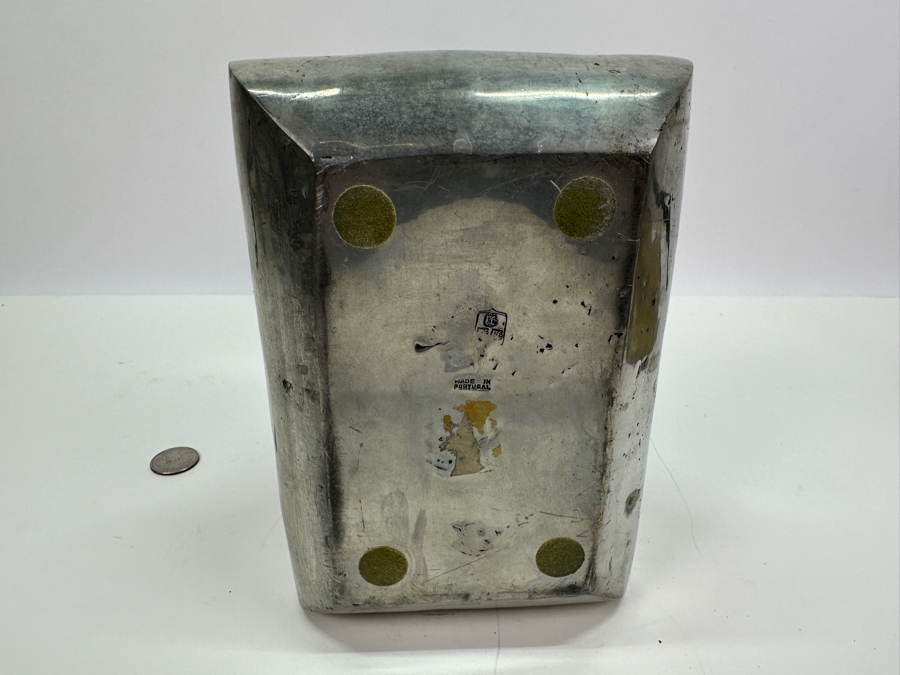 Vintage Hallmarked Fecit VCM Portugal Pewter Vase 7.5W X 5.25D X 9H [Photo 7]