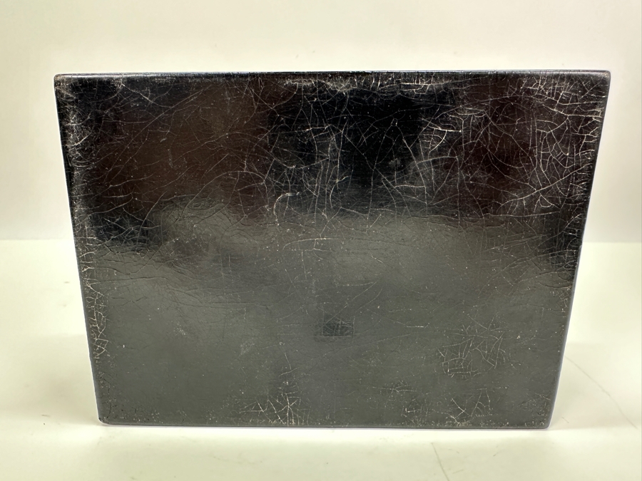 Vintage Hand Painted Wooden Box (See Photos For Some Damage) 7.5W X 5.5D X 3.5H [Photo 10]