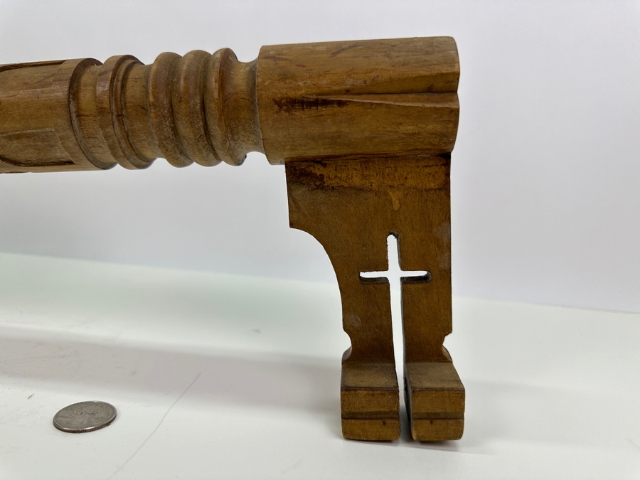 Large Carved Wooden Key With Cross 20.5W X 9H [Photo 2]