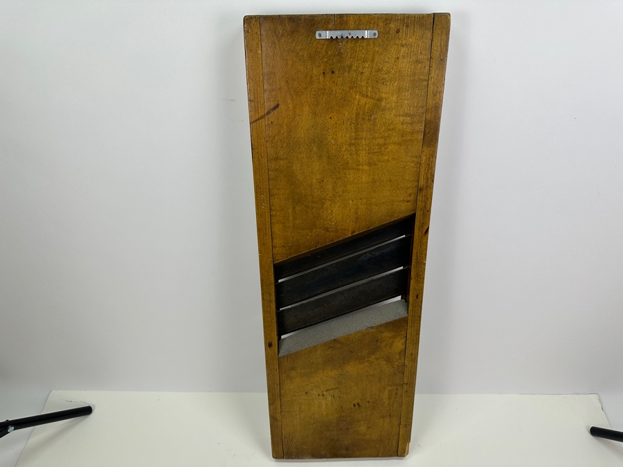 Antique Tucker & Dorsey 3 Blade Wood & Steel Slicer 9W X 26L X 2H [Photo 6]