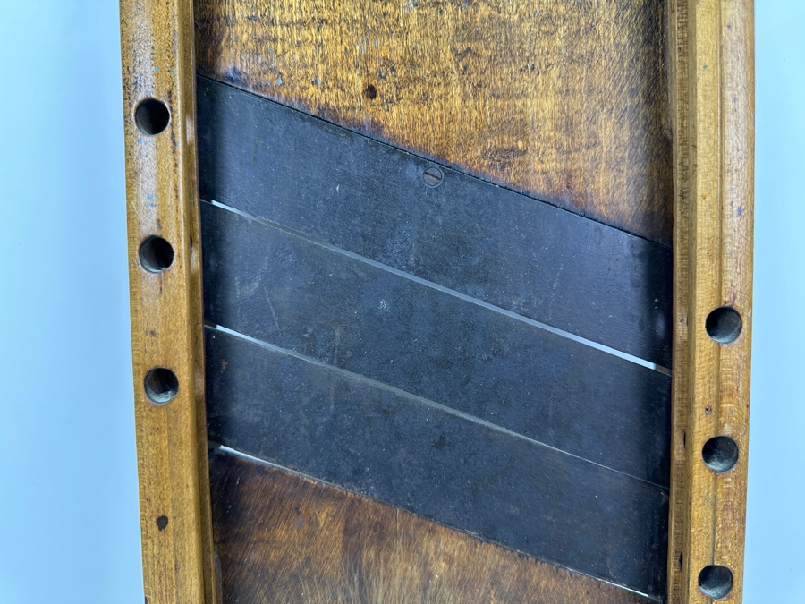 Antique Tucker & Dorsey 3 Blade Wood & Steel Slicer 9W X 26L X 2H [Photo 2]