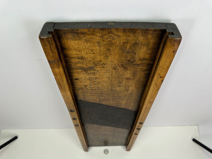 Antique Tucker & Dorsey 3 Blade Wood & Steel Slicer 9W X 26L X 2H [Photo 5]