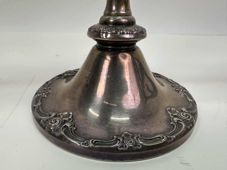 Pair Of Vintage Gorham Sterling Silver Weighted Candelabras 14W X 14H [Photo 5]