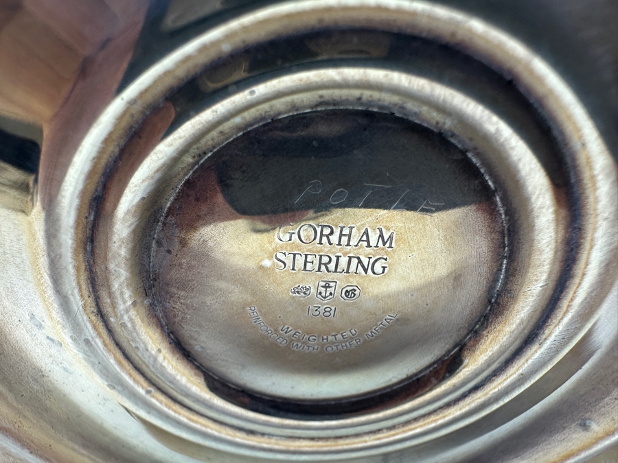 Pair Of Vintage Gorham Sterling Silver Weighted Candelabras 14W X 14H [Photo 9]