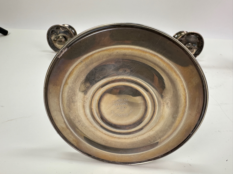 Pair Of Vintage Gorham Sterling Silver Weighted Candelabras 14W X 14H [Photo 8]