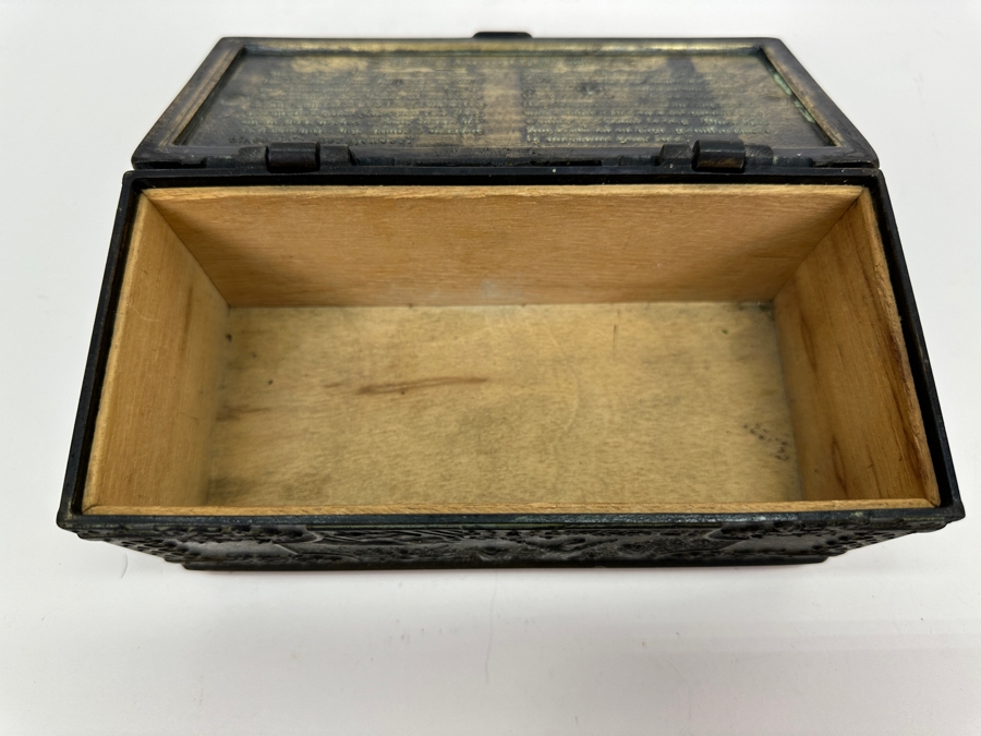 Vintage Iron Art Copenhagen Denmark Battle Of Estonia Trinket Box Humidor 8W X 4D X 3.5H [Photo 12]