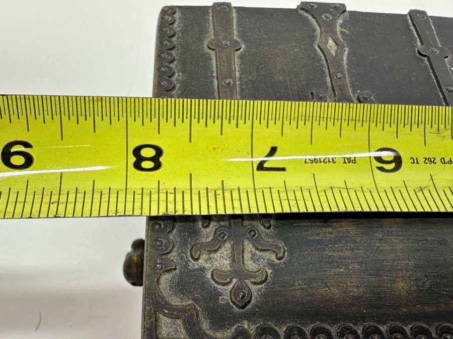 Vintage Iron Art Copenhagen Denmark Battle Of Estonia Trinket Box Humidor 8W X 4D X 3.5H [Photo 16]