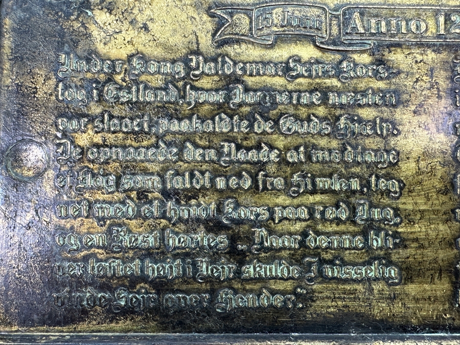 Vintage Iron Art Copenhagen Denmark Battle Of Estonia Trinket Box Humidor 8W X 4D X 3.5H [Photo 14]