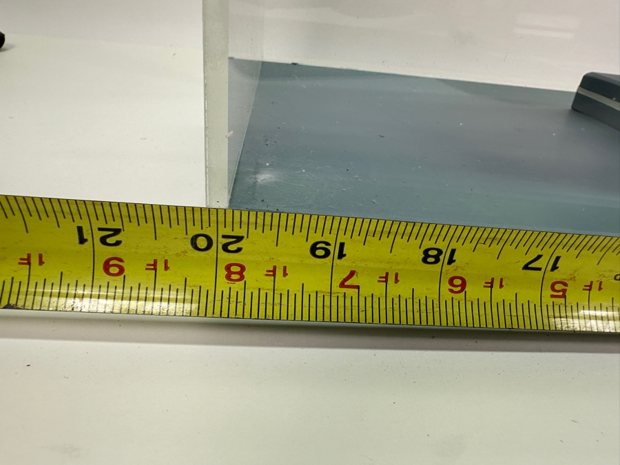 Vintage 1955 Wooden Sailboat Model By C. Heimler Titled 'Little Skiff' With Acrylic Display Cover 20'W X 8'D X 21'H [Photo 15]