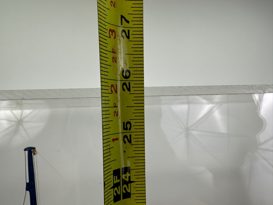 Vintage Wooden Sailboat Model Of American Patriot Chesapeake Bay Skipjack Circa 1890 With Acrylic Display Cover 28'W X 9.5'D X 25.5'H [Photo 19]