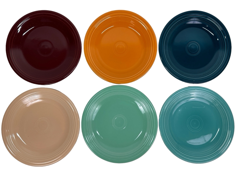 Six Colorful Fiesta Fiestaware Plates 10.5'W [Photo 1]