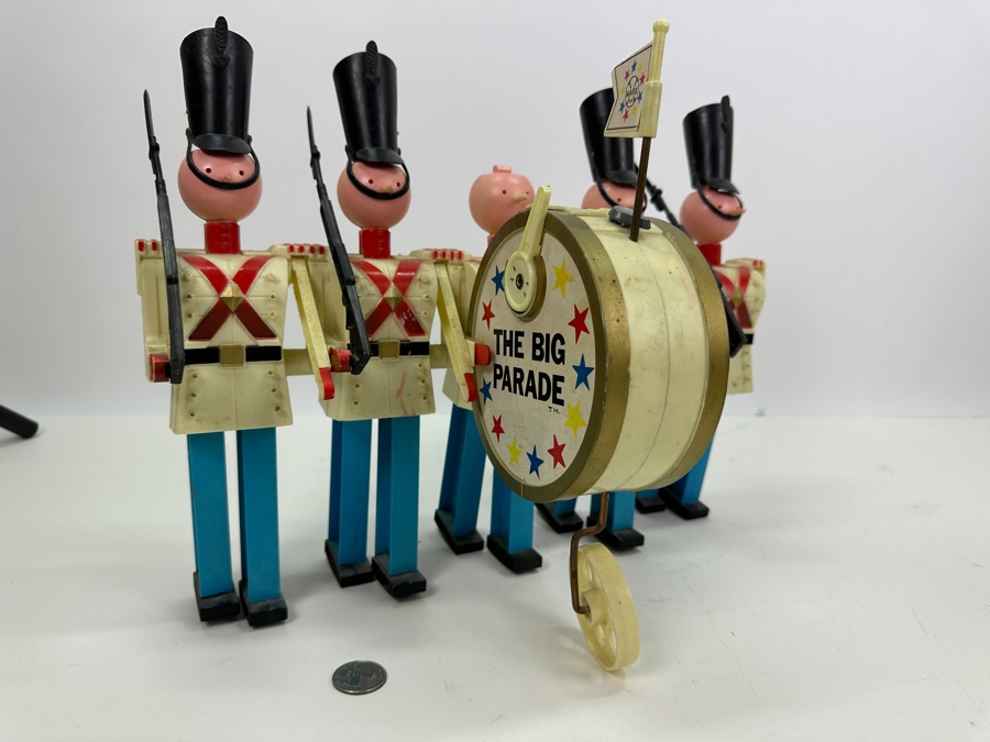 Vintage 1963 Louis Marx & Co Toys The Big Parade Marching Band Toy (Not Marching - Battery Leads May Need Cleaning) 14'W X 8'D X 11'H [Photo 2]