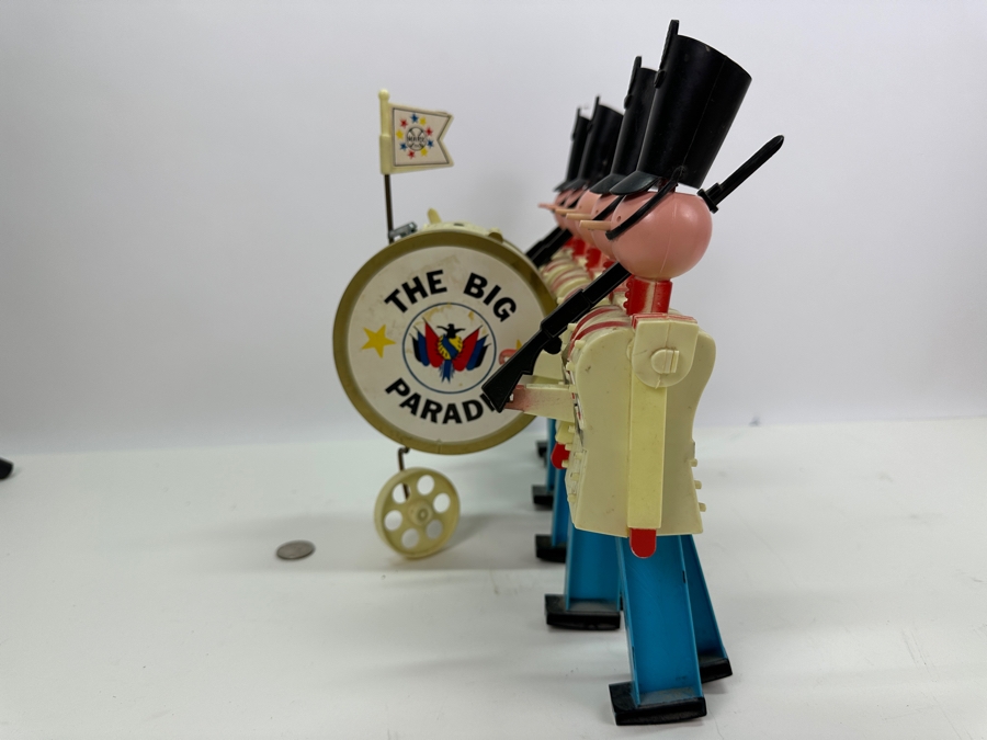 Vintage 1963 Louis Marx & Co Toys The Big Parade Marching Band Toy (Not Marching - Battery Leads May Need Cleaning) 14'W X 8'D X 11'H [Photo 13]