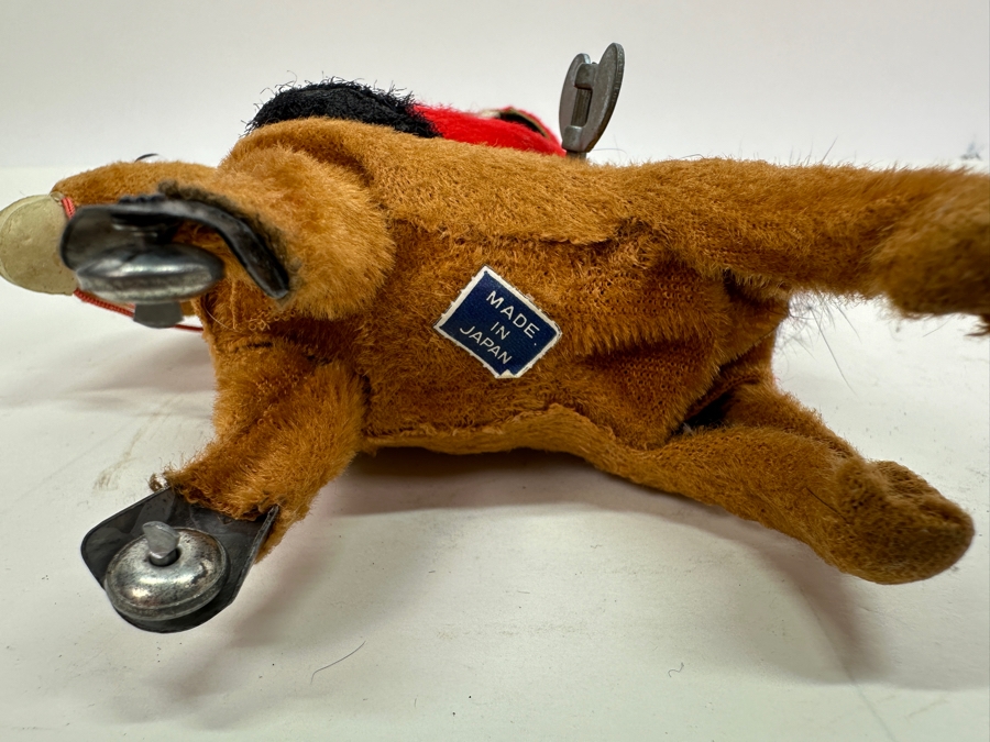 Vintage Working ALPS Jock-O-Panda Wind Up Toy Panda Riding Donkey Japan 6'H [Photo 5]