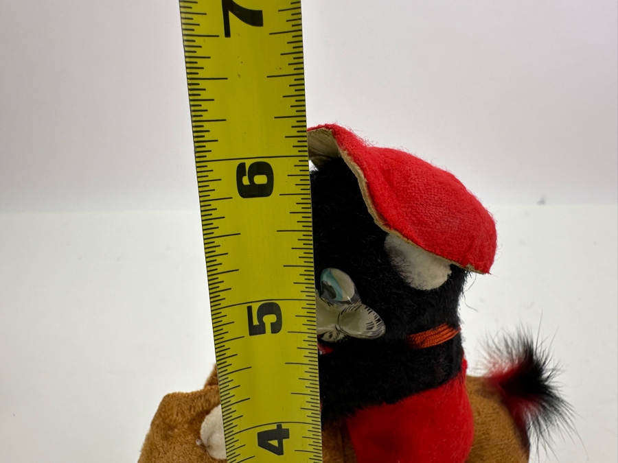 Vintage Working ALPS Jock-O-Panda Wind Up Toy Panda Riding
