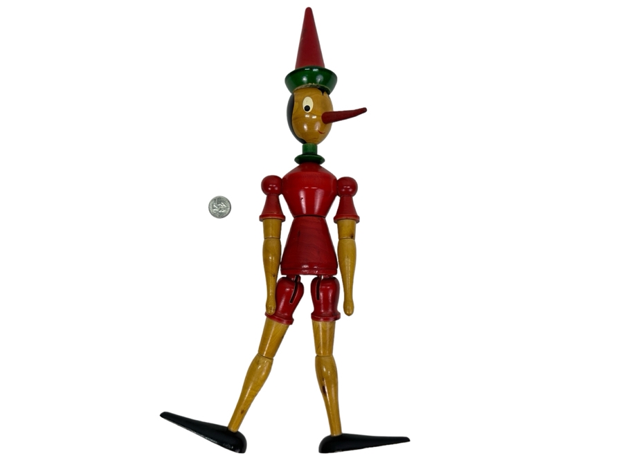 Italian Wooden Pinocchio Doll 19'L [Photo 1]