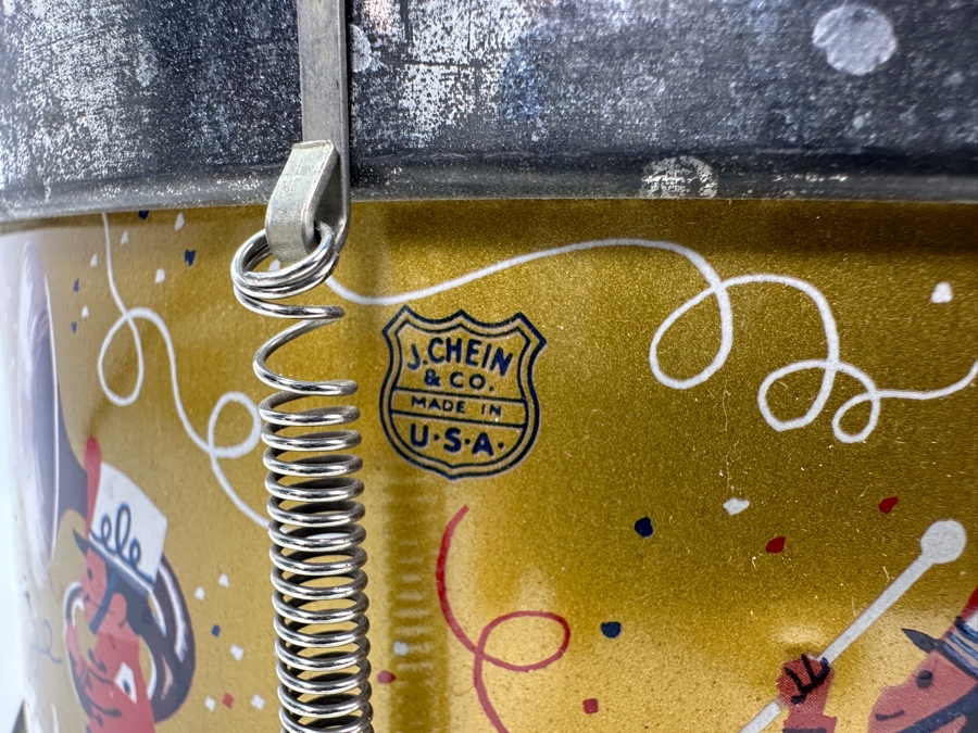 Vintage J. Chein & Co Vintage Tin Litho Drum 11'W [Photo 3]