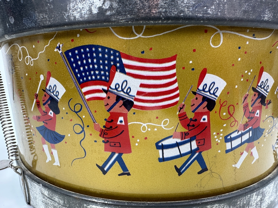 Vintage J. Chein & Co Vintage Tin Litho Drum 11'W [Photo 4]