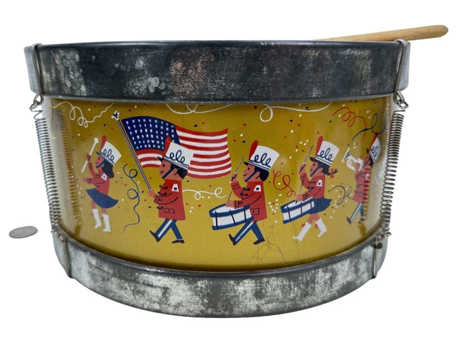 Vintage J. Chein & Co Vintage Tin Litho Drum 11'W [Photo 1]
