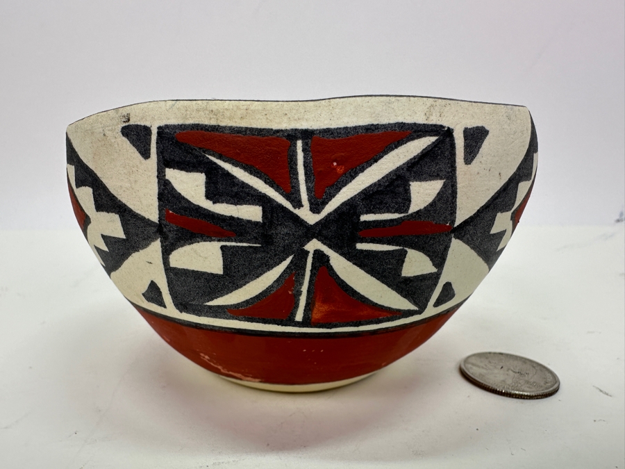 Signed Native American Pot 4.25'W X 2.75'H [Photo 3]