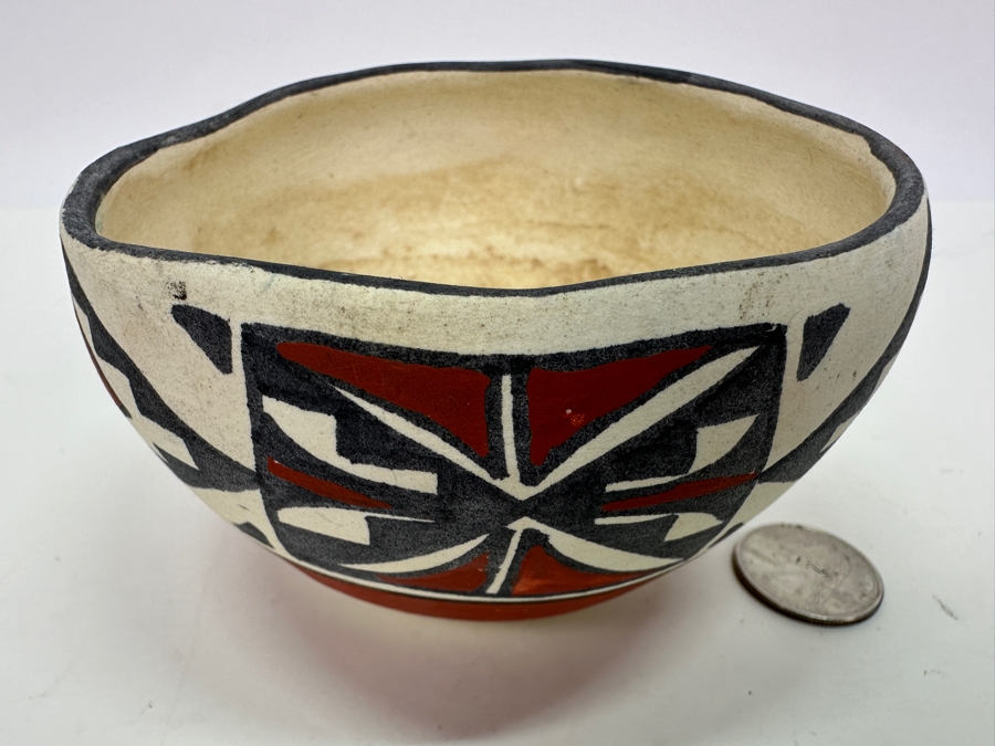 Signed Native American Pot 4.25'W X 2.75'H [Photo 4]