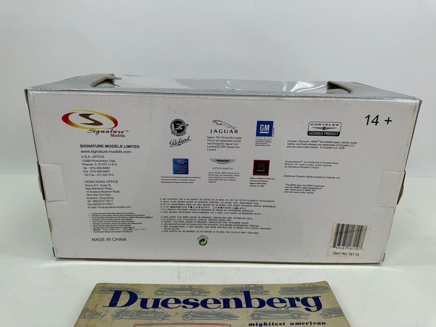 Signature Models 1934 Duesenberg Car Scale Model With Box And Vintage 1954 Duesenberg - Mightiest American Motor Car Book By J. L. Elbert [Photo 6]