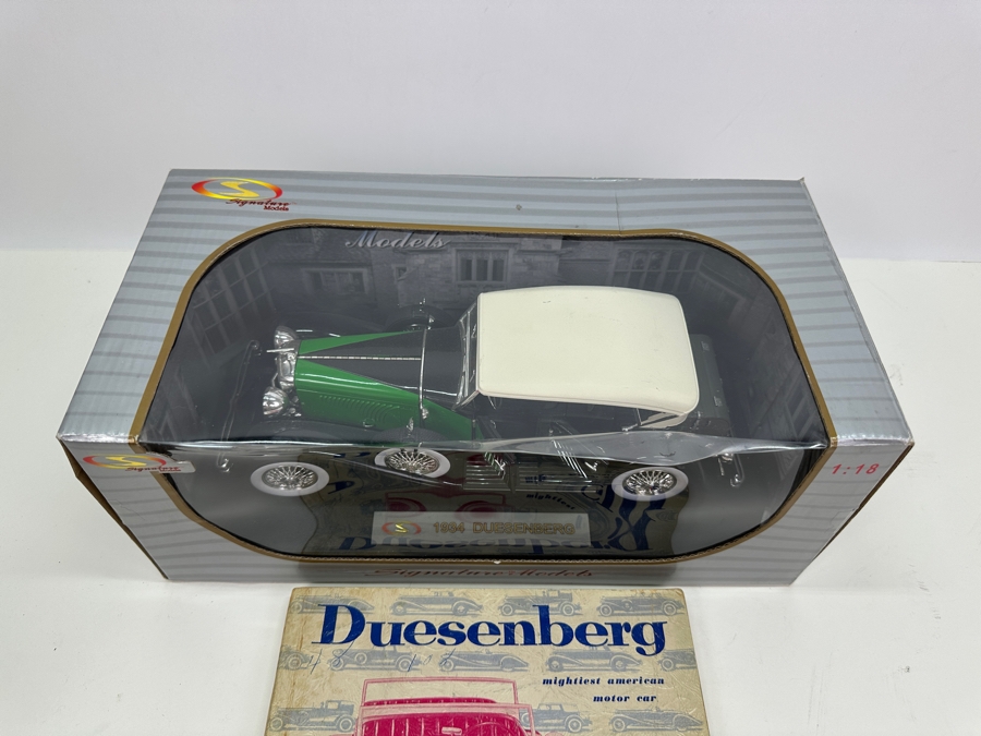Signature Models 1934 Duesenberg Car Scale Model With Box And Vintage 1954 Duesenberg - Mightiest American Motor Car Book By J. L. Elbert [Photo 5]