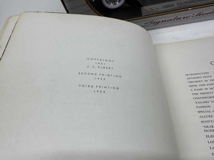 Signature Models 1934 Duesenberg Car Scale Model With Box And Vintage 1954 Duesenberg - Mightiest American Motor Car Book By J. L. Elbert [Photo 9]