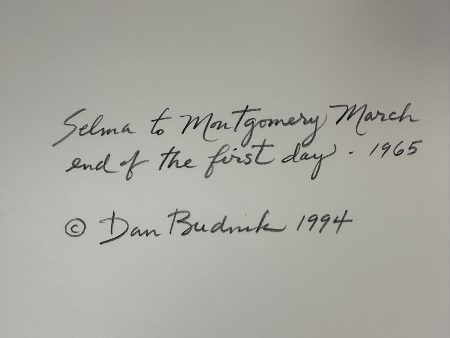 Dan Budnik (1933-2020) Signed 1994 Photograph Of The Selma To Montgomery March End Of The First Day 1965 Civil Rights Movement 7.5' X 11' [Photo 8]