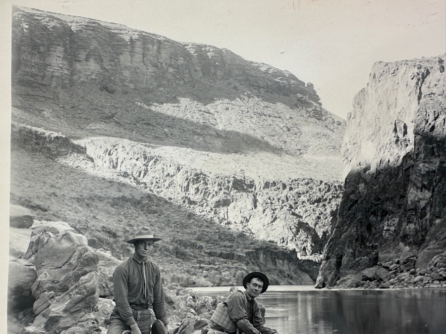 Antique 1911 Kolb Bros. Studio Grand Canyon Arizona - Ellsworth Kolb (R) & Emery Kolb (L) During Their 1400 Mile Journey When 1st Motion Pictures Of Colorado River Were Made 8 X 10 [Photo 13]