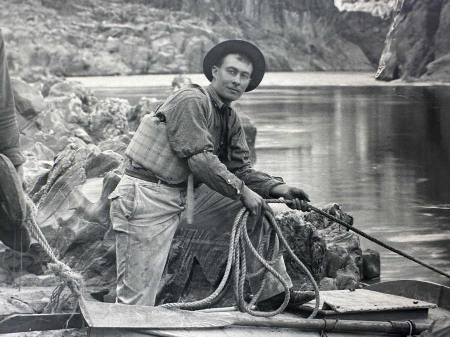 Antique 1911 Kolb Bros. Studio Grand Canyon Arizona - Ellsworth Kolb (R) & Emery Kolb (L) During Their 1400 Mile Journey When 1st Motion Pictures Of Colorado River Were Made 8 X 10 [Photo 7]