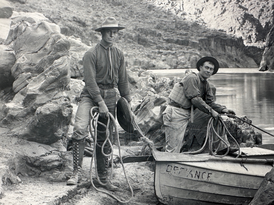 Antique 1911 Kolb Bros. Studio Grand Canyon Arizona - Ellsworth Kolb (R) & Emery Kolb (L) During Their 1400 Mile Journey When 1st Motion Pictures Of Colorado River Were Made 8 X 10 [Photo 6]