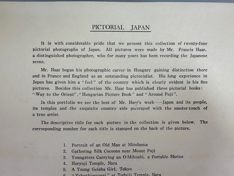 Just Added - Francis Haar (1908-1997) Pictorial Japan Complete Folio Of 24 B&W Photographs Of Japan In Portfolio 10 X 12 [Photo 6]