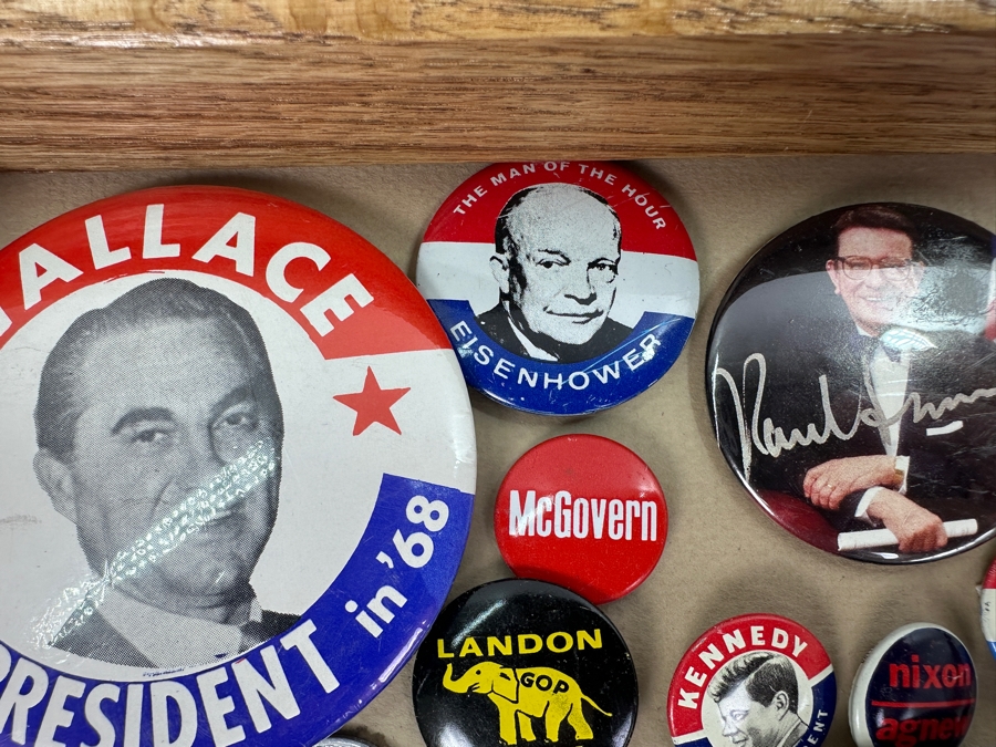 Just Added - Collection Of Vintage Political Presidential Campaign Buttons 15 X 12 [Photo 3]