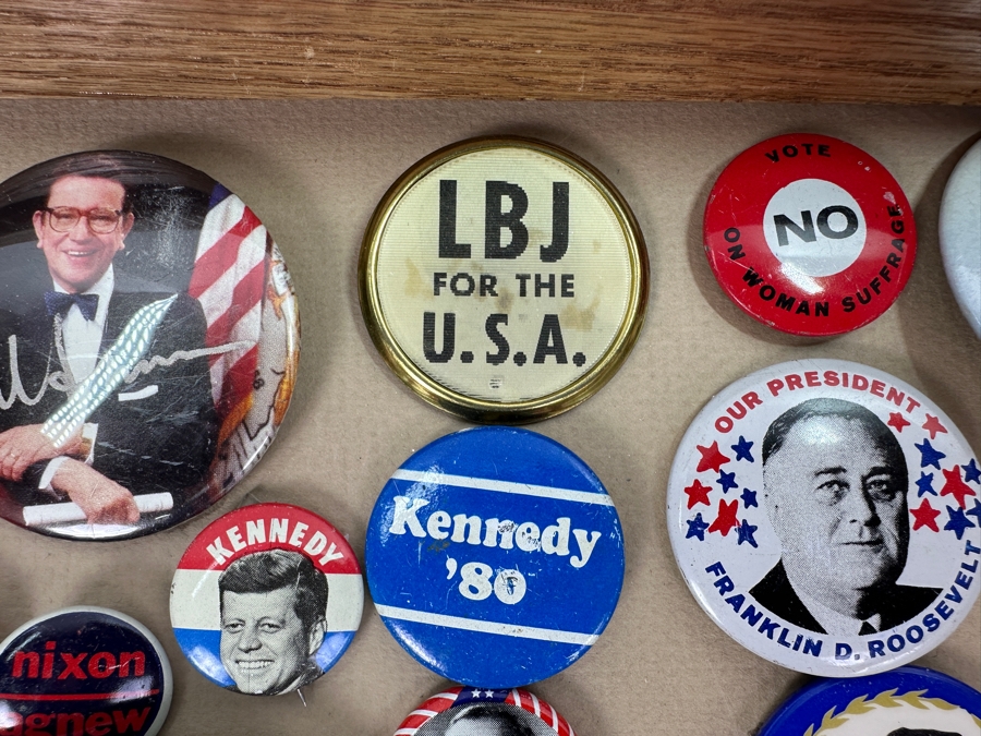 Just Added - Collection Of Vintage Political Presidential Campaign Buttons 15 X 12 [Photo 5]