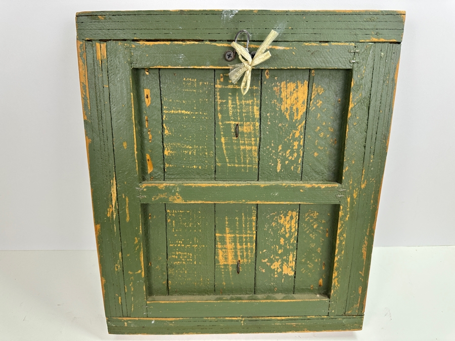 Just Added - Railroad Ties Heart Art Sculpture With Wooden Frame 13 X 15 [Photo 7]