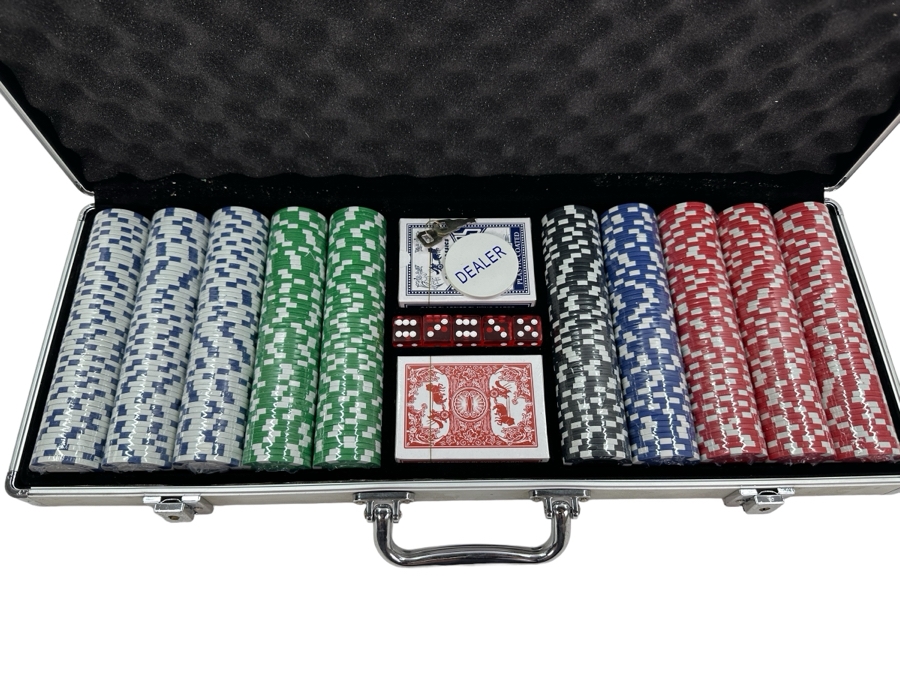 Just Added - New Poker Chips Set With Damaged Metal Case [Photo 1]