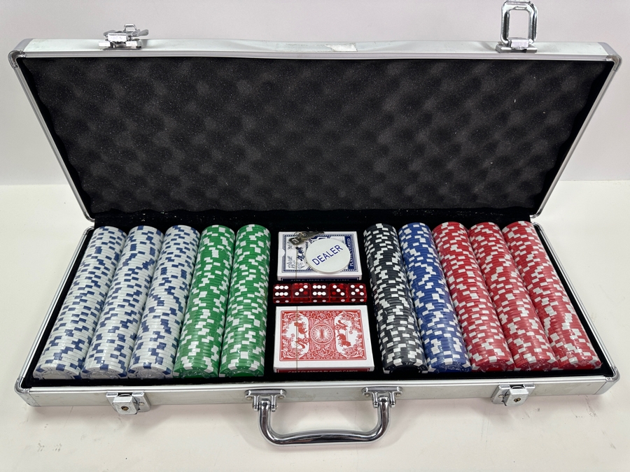 Just Added - New Poker Chips Set With Damaged Metal Case [Photo 2]