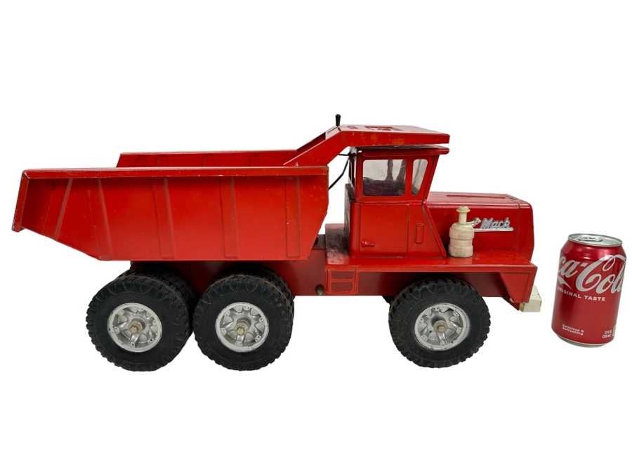 Just Added - Vintage Mid-Century Buddy L Pressed Steel Hydraulic Mack Dump Truck 21W X 8D X 10H [Photo 2]