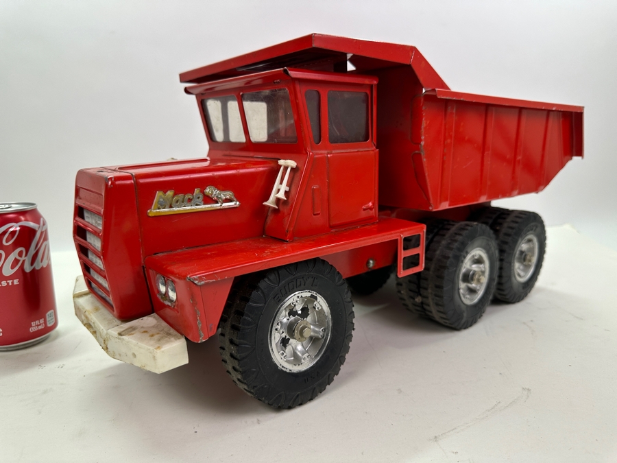 Just Added - Vintage Mid-Century Buddy L Pressed Steel Hydraulic Mack Dump Truck 21W X 8D X 10H [Photo 6]