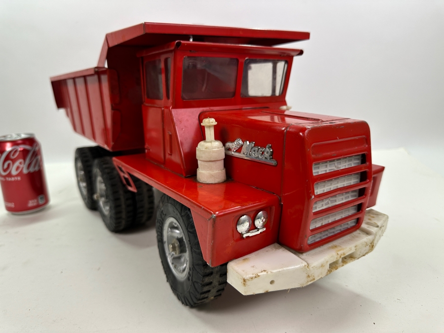 Just Added - Vintage Mid-Century Buddy L Pressed Steel Hydraulic Mack Dump Truck 21W X 8D X 10H [Photo 4]