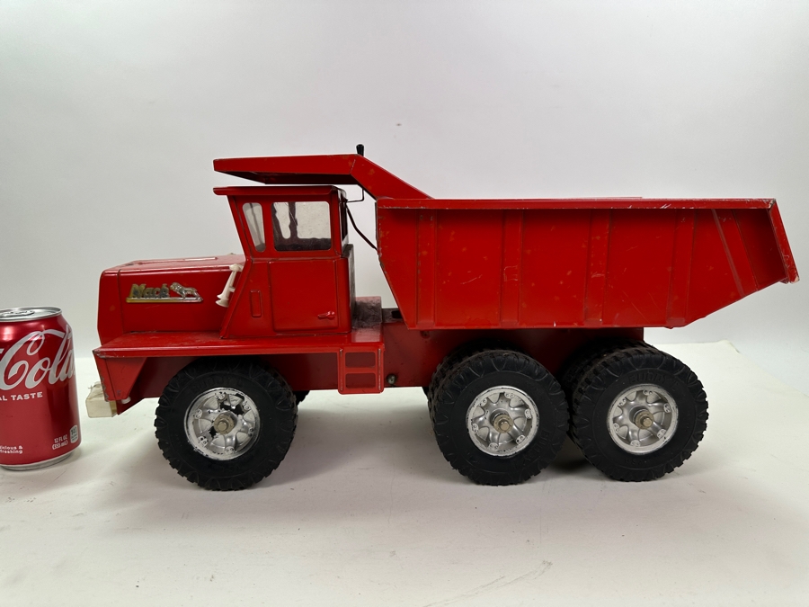 Just Added - Vintage Mid-Century Buddy L Pressed Steel Hydraulic Mack Dump Truck 21W X 8D X 10H [Photo 7]