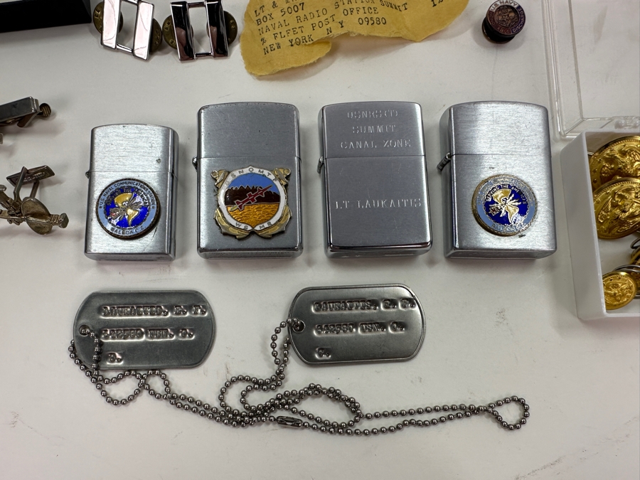 Just Added - Collection Of USN Navy Medals, Buttons, Lighters, Cufflinks - See Photos [Photo 24]